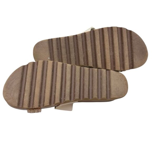 Reef Womens Cushion Vista Hi Ivory Faux Leather Wedge Slide Sandals Size 10 - Picture 5 of 6